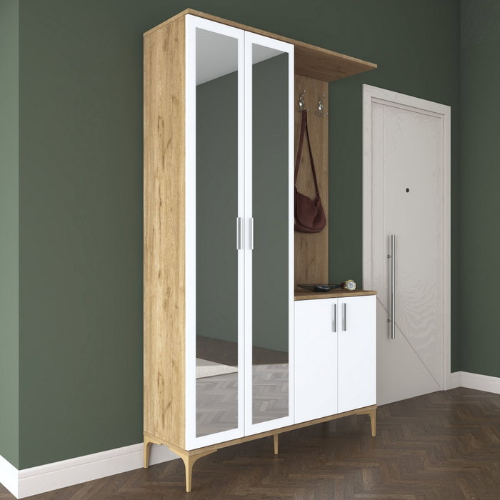 Hanah Home Soporte de Entrada EA147 - 4486 Nogal y Blanco